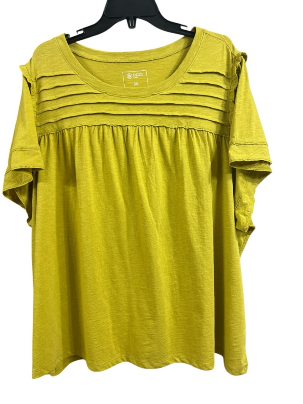 NWOT Candace Cameron Bure Pintuck Yoke Cutout Sleeve Top